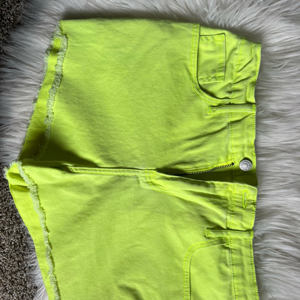 Neon green shorts